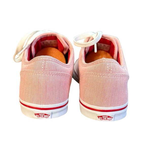 Vans NWOT Off the Wall Pink White Pin Stripes canvas shoes Women’s Size 8 - Picture 2 of 8